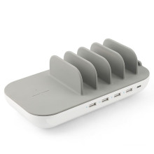 Smart Multiple Devices Fast Desktop Charger 5 USB Port Charging Station for Mobile Phone